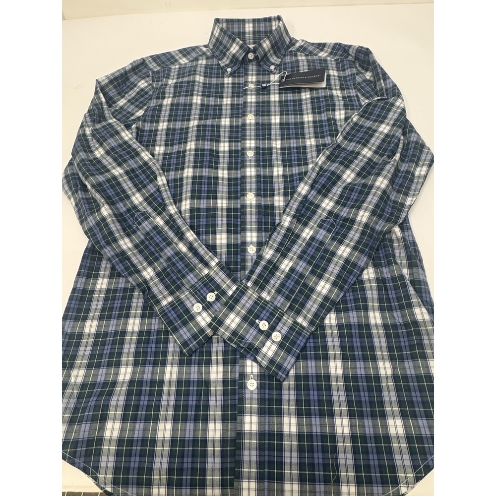 NWT Holderness & Bourne The Andrews Tailored Fit Button Down Shirt Blue MEDIUM - Picture 8 of 12